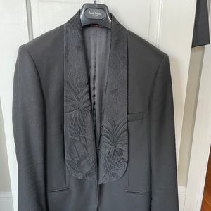 Paul Smith Black Embroidered Blazer in a Tuxedo style